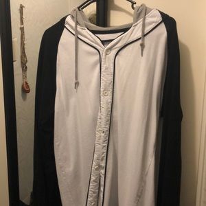Large baseball jersey style jacket